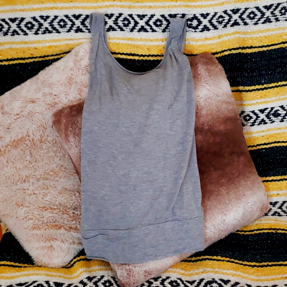 Tank top with semi open back